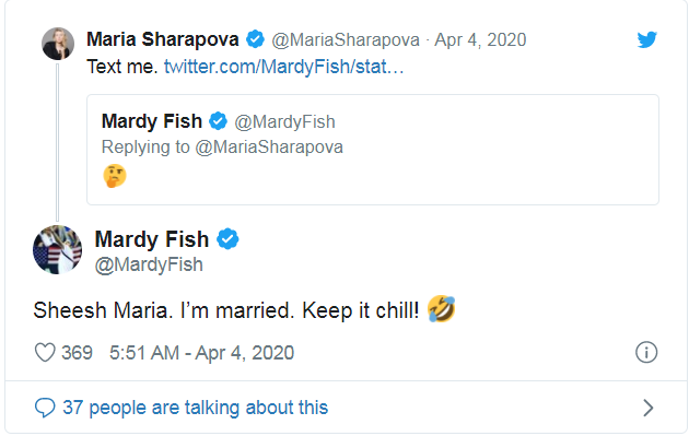 Bị bom tin nhắn vì liều lĩnh đã đành, hoa khôi Sharapova còn phải nhận ngay quả troll đắng ngắt vì cố &quot;thả thính&quot; nam đồng nghiệp - Ảnh 2.