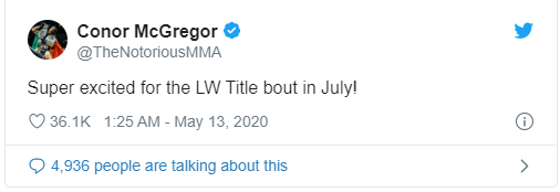 Chứng kiến Justin Gaethje hạ gọn Tony Ferguson, &quot;Gã điên&quot; Conor McGregor phấn khích, tiết lộ sẽ tranh đai vào tháng 7 - Ảnh 1.