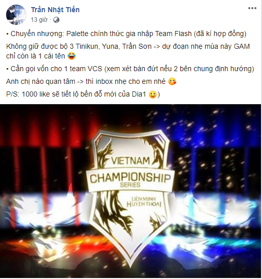 Palette chính thức rời GAM Esports, thêm một ngôi sao sáng giá của LMHT Việt Nam gia nhập Team Flash? - Ảnh 3.