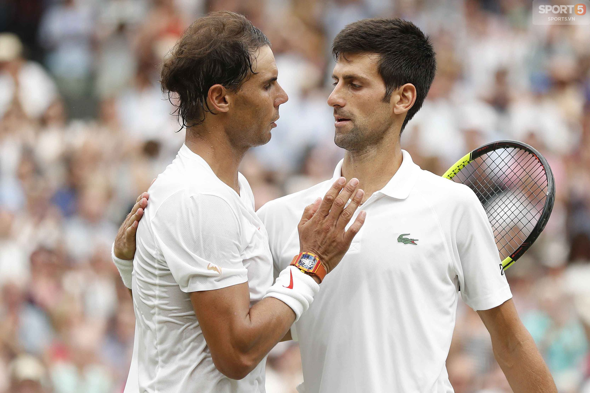 Quật ngã Nadal sau 5 set căng hơn dây đàn, Djokovic vào chung kết Wimbledon - Ảnh 13.