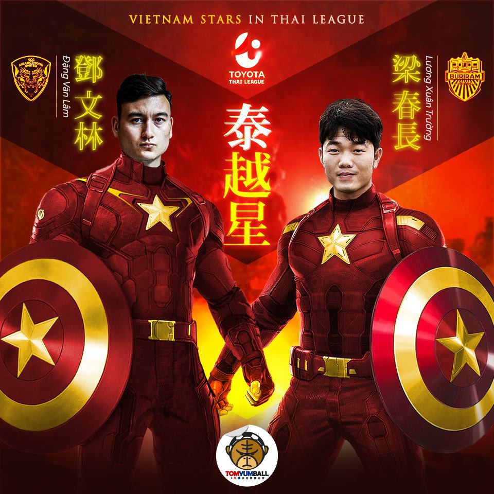 Fan Trung Quốc hô biến Quang Hải thành Captain Việt Nam đấu Iron man Thái Lan cực chất - Ảnh 2.