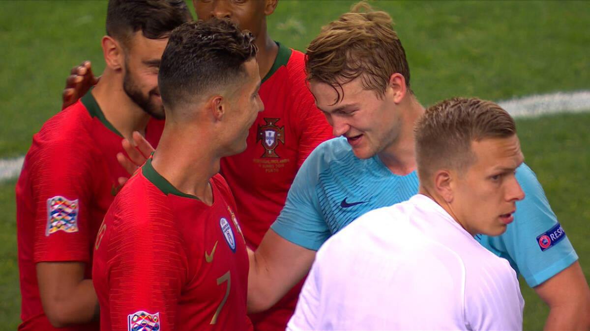 Vừa giành chức vô địch Nations League, Ronaldo hóa thân làm siêu cò, chèo kéo cầu thủ đẹp trai nhất tuyển Hà Lan - Ảnh 3.