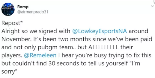 Tổ chức Lowkey Esports bị tố nợ lương 