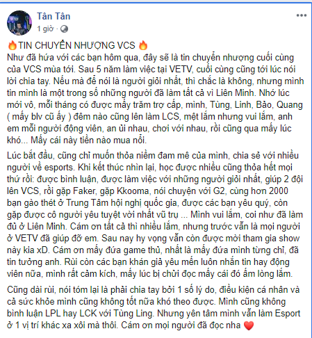 Tin buồn ngày cuối năm: BLV Hữu Trung và Minh Tân bất ngờ nói lời chia tay VETV - Ảnh 2.
