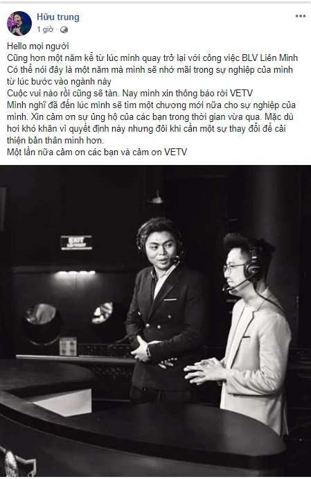Tin buồn ngày cuối năm: BLV Hữu Trung và Minh Tân bất ngờ nói lời chia tay VETV - Ảnh 1.