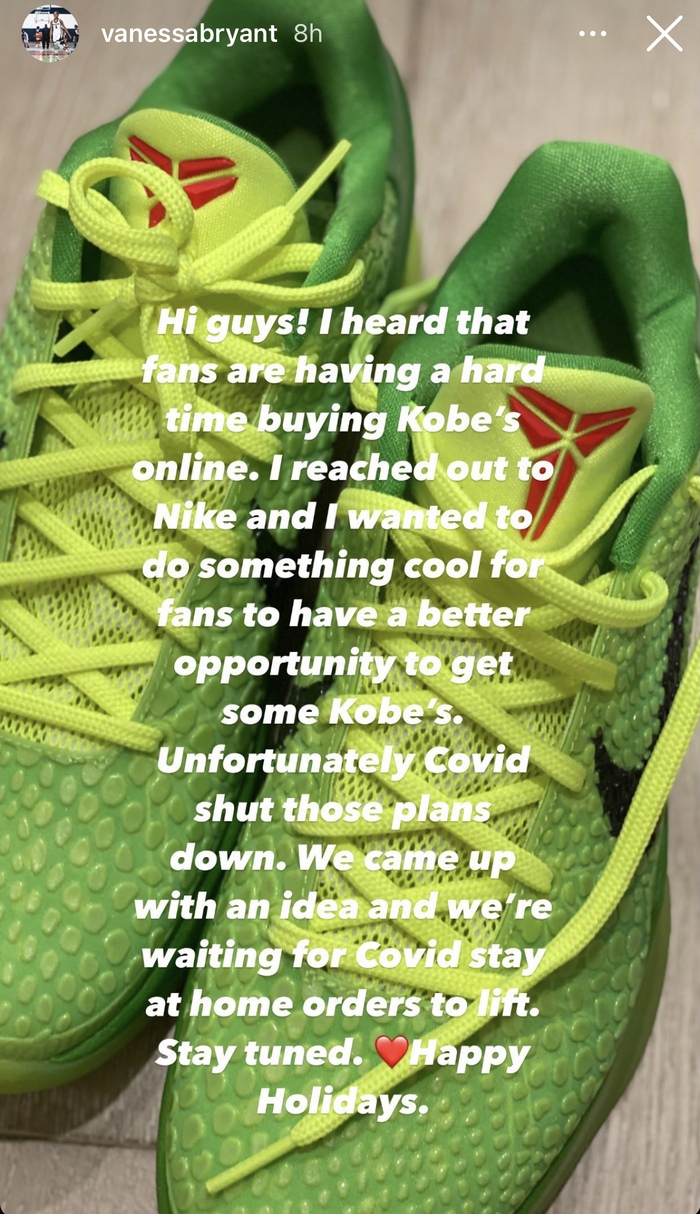 Vợ Kobe Bryant bỏ ngỏ kế hoạch hợp tác với Nike trên MXH, mong muốn nhiều fan được sở hữu giày Kobe hơn - Ảnh 2.