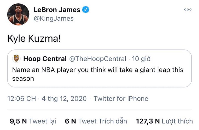 LeBron James khẳng định Kyle Kuzma sẽ bùng nổ trong mùa giải mới - Ảnh 1.