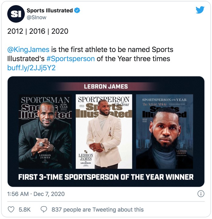 Kỉ lục gia LeBron James nhận giải thưởng vận động viên của năm - Ảnh 2.