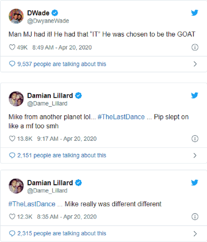Phản ứng của ngôi sao NBA sau hai tập đầu của &quot;The Last Dance&quot; - Ảnh 3.