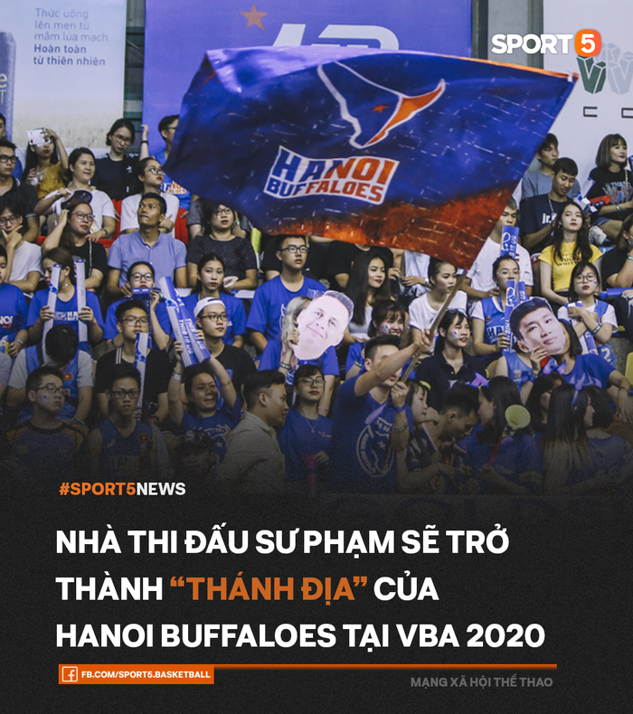 Nhà thi đấu Sư Phạm trở thành thánh địa của Hanoi Buffaloes ở mùa giải 2020 - Ảnh 1.