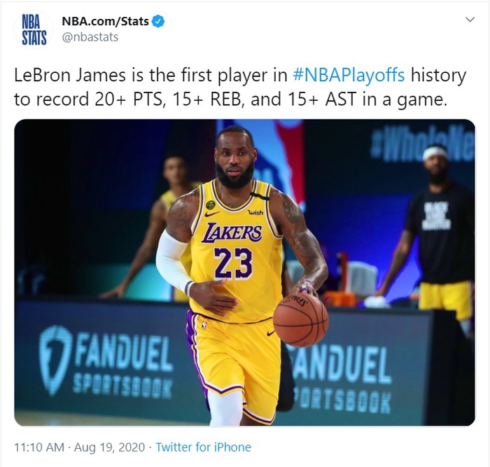 LeBron James ghi tên vào lịch sử Playoffs, vượt luôn kỷ lục của Kobe Bryant tại Lakers  - Ảnh 2.