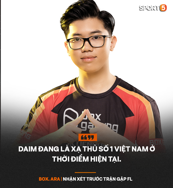 BOX.Ara đánh giá cao Daim trước trận gặp Team Flash: &quot;Cậu ta là xạ thủ số 1 Việt Nam ở thời điểm hiện tại&quot; - Ảnh 1.