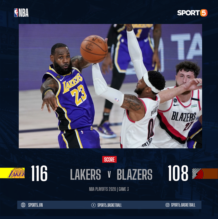 LeBron James bật Playoffs Mode, Los Angeles Lakers giành chiến thắng thuyết phục trước Portland Trail Blazers - Ảnh 3.