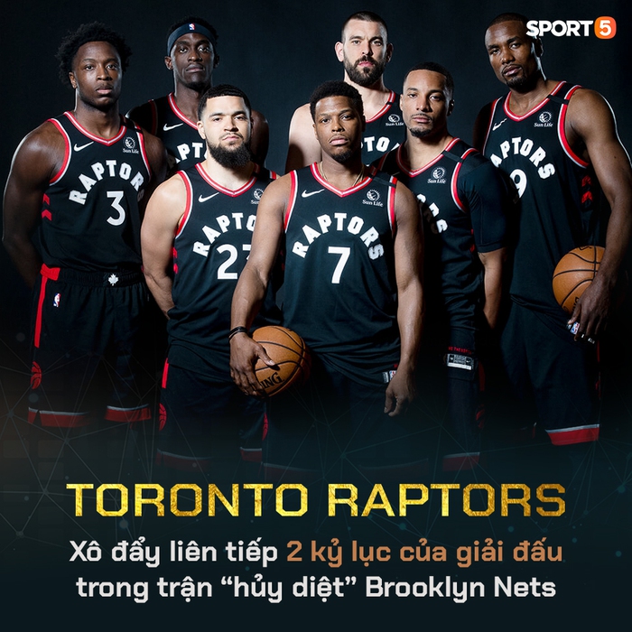 Toronto Raptors phá kỷ lục đã tồn tại 2 thập kỷ tại NBA trong trận đấu &quot;hủy diệt&quot; Brooklyn Nets - Ảnh 2.