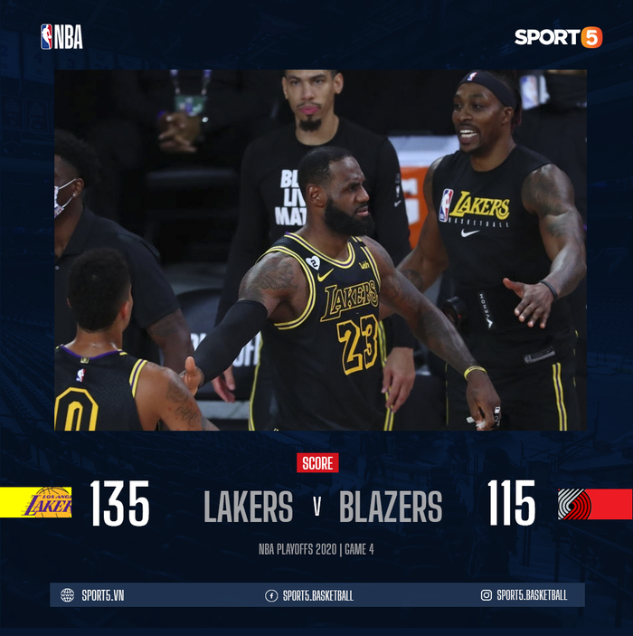 Los Angeles Lakers hủy diệt Portland Trail Blazers trong &quot;Ngày Kobe&quot; với phong độ rực sáng của LeBron James - Ảnh 1.