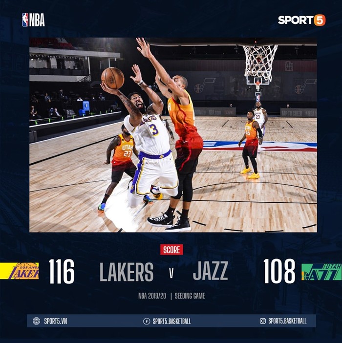 Trở lại với 42 điểm, Anthony Davis giúp Los Angeles Lakers giành chiến thắng thuyết phục trước Utah Jazz - Ảnh 1.