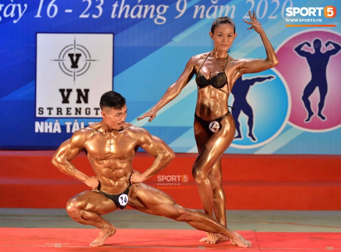 Hot TikToker Phan Bảo Long giành HCV thể hình đôi nam nữ quốc gia - Ảnh 1.