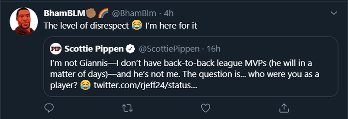 Huyền thoại Scottie Pippen hài hước đáp trả khi bị cựu cầu thủ NBA lôi ra làm ví dụ cho Giannis Antetokounmpo - Ảnh 6.