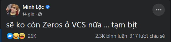 Thua GAM, Zeros bất ngờ nói lời chia tay VCS - Ảnh 1.