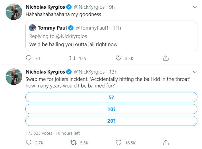 Thừa cơ tay vợt số 1 thế giới gặp nạn, &quot;Bad boy&quot; Nick Kyrgios lại bày trò cà khịa đàn anh - Ảnh 2.