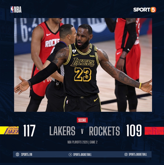 Áp đảo mọi mặt, Los Angeles Lakers thắng dễ Houston Rockets tại Game 2  - Ảnh 1.