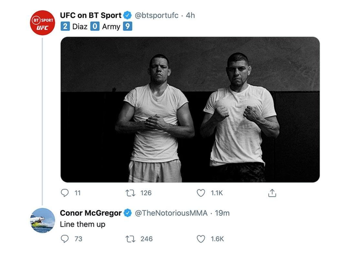 Conor McGregor bóng gió chuyện trở lại bằng lời thách thức gửi tới anh em nhà Diaz: Hãy đưa chúng ra đây - Ảnh 1.