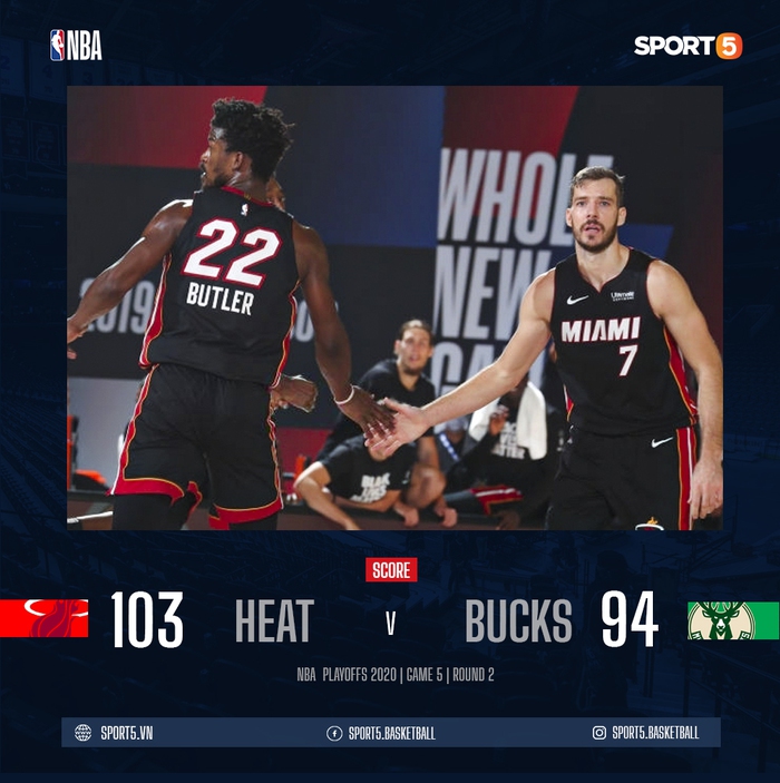 Giannis Antetokounmpo bất lực ngồi nhìn Miami Heat chấm dứt mùa giải của Milwaukee Bucks - Ảnh 1.