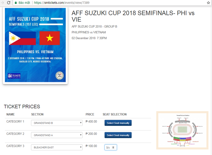 Khác với Việt Nam, khán giả tại Philippines có thể mua vé AFF Cup online siêu nhanh, chỉ trong một nốt nhạc - Ảnh 2.