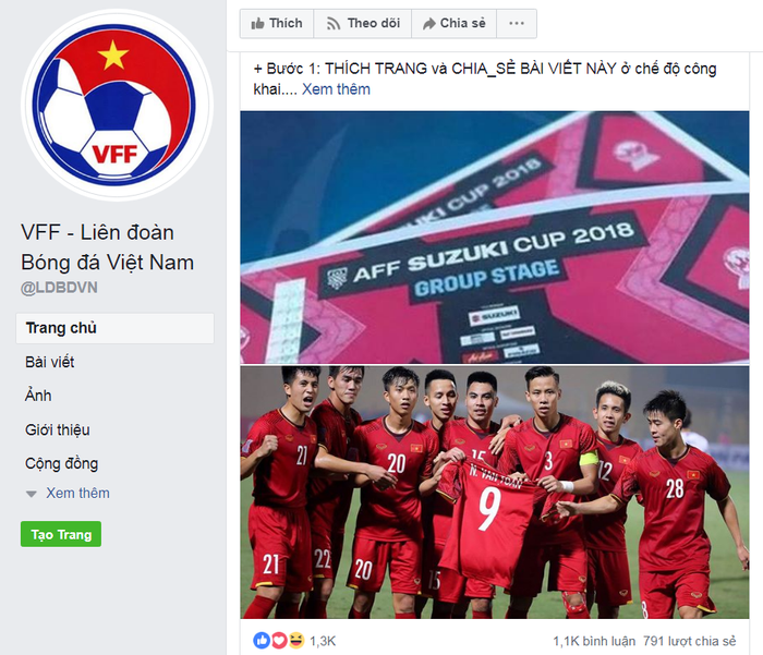 Cảnh báo: Xuất hiện Fanpage Liên đoàn bóng đá Việt Nam giả, tạo sự kiện tặng vé trận gặp Philippines - Ảnh 1.
