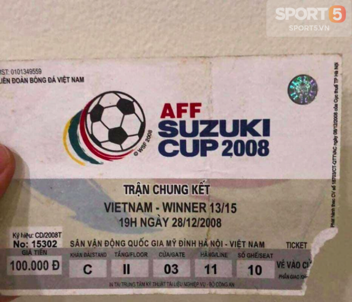 Cận cảnh chiếc vé quý giá xem trận chung kết AFF Cup lịch sử 10 năm trước - Ảnh 1.