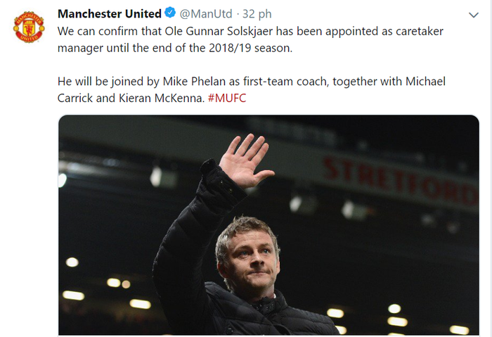Chính thức: Sát thủ có gương mặt trẻ thơ được Man United bổ nhiệm thay Jose Mourinho - Ảnh 1.