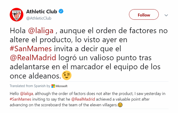 Twitter của BTC La Liga bị ném đá vì đăng bài thiên vị Real Madrid - Ảnh 1.