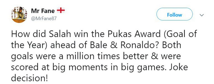 Cả thế giới ngỡ ngàng vì bàn thắng tầm thường của Salah giành giải Pukas - Ảnh 7.
