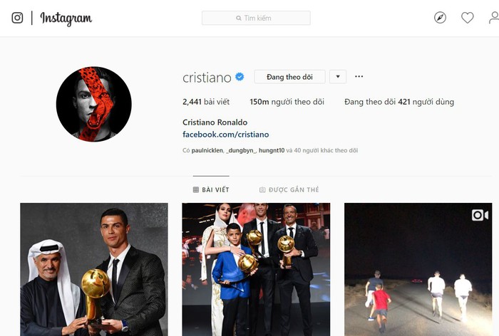 Ronaldo trở thành người nổi tiếng nhất trên Instagram - Ảnh 1.