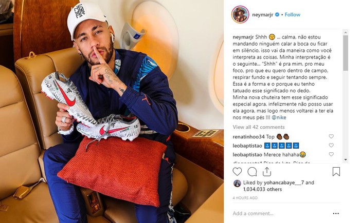 Neymar mượn giày mới toanh gửi thông điệp đanh thép đến những người chỉ trích mình - Ảnh 2.
