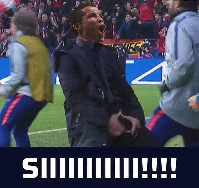 Ronaldo giễu cợt màn ăn mừng phản cảm của HLV Atletico Madrid ở lượt đi - Ảnh 4.