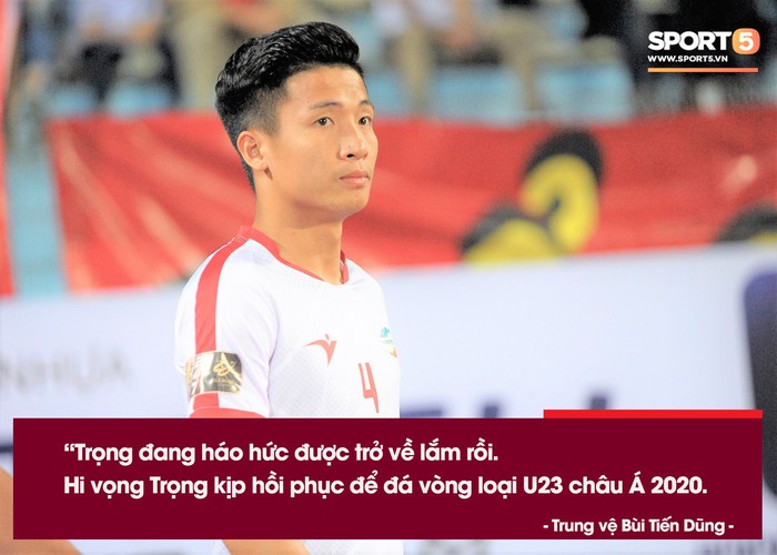 Bùi Tiến Dũng: Bộ ba trung vệ chỉ còn Đình Trọng, mong cậu ấy có thể đá vòng loại U23 châu Á - Ảnh 1.