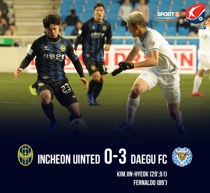 Incheon United 0-3 Daegu FC: Đội nhà thua đậm trong trận đầu tiên Công Phượng đá chính tại K.League - Ảnh 3.