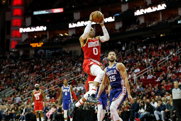 James Harden và Russell Westbrook cùng lập kỷ lục khủng, Houston Rockets nhẹ nhàng hạ Philadelphia 76ers - Ảnh 9.
