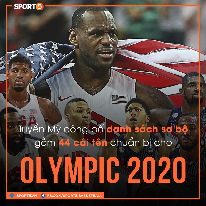 Tuyển Mỹ công bố danh sách sơ bộ dự Olympic 2020, các siêu sao hàng đầu NBA quy tụ - Ảnh 2.