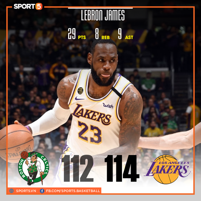 Vượt qua 41 điểm của Jayson Tatum, LeBron James dẫn dắt Los Angeles Lakers đến với chiến thắng nghẹt thở trước Boston Celtics - Ảnh 1.