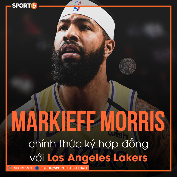 Hậu chia tay DeMarcus Cousins, Los Angeles Lakers chính thức ký hợp đồng với Markieff Morris - Ảnh 1.