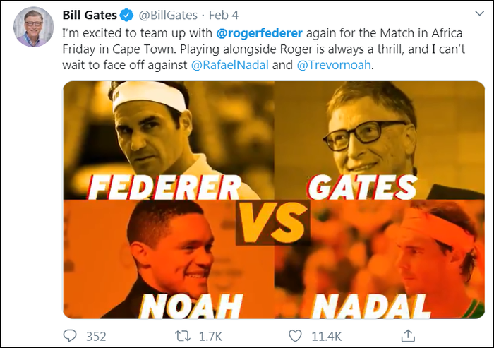 Federer chuẩn bị &quot;song tấu hợp bích&quot; với tỷ phú Bill Gates để đối đầu Nadal - Ảnh 3.