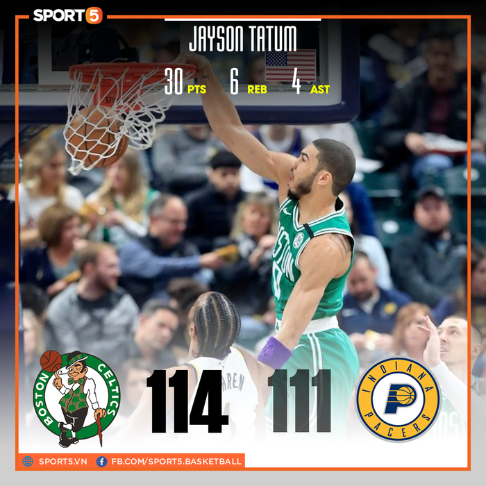 Cân bằng kỷ lục của huyền thoại Larry Bird, Jayson Tatum giúp Boston Celtics ghi danh vào Playoff - Ảnh 1.