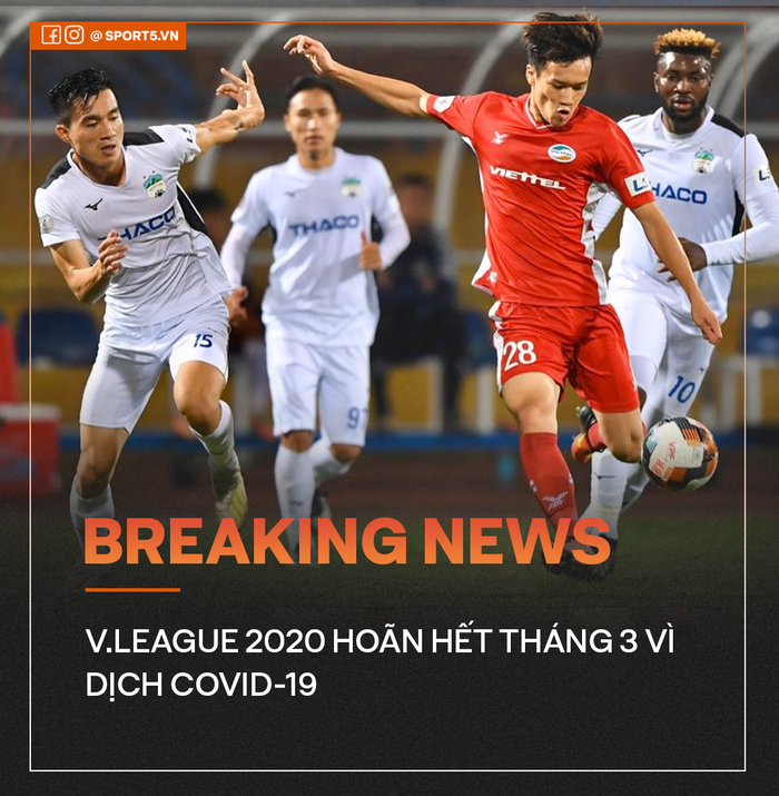 Nóng: V.League 2020 hoãn lần hai vì dịch Covid-19 - Ảnh 1.