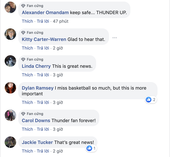 Oklahoma City Thunder công bố kết quả xét nghiệm, người hâm mộ thở phào nhẹ nhõm - Ảnh 3.