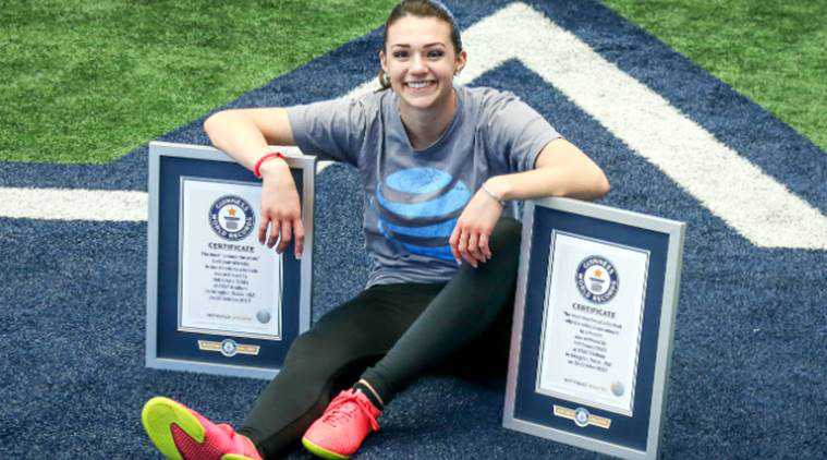 Nữ cầu thủ sở hữu 2 kỷ lục Guinness: Tâng giấy vệ sinh đẳng cấp thế này, các đồng nghiệp nam cũng phải chạy mất dép - Ảnh 2.