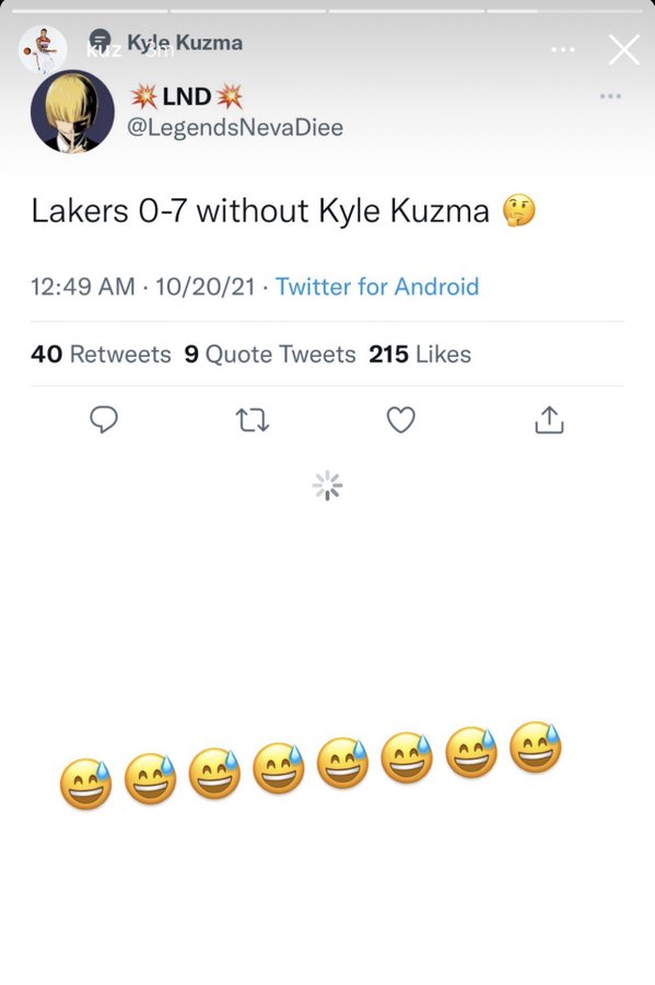 Kyle Kuzma xoá vội story châm chọc Los Angeles Lakers sau trận thua trước Golden State Warriors - Ảnh 2.