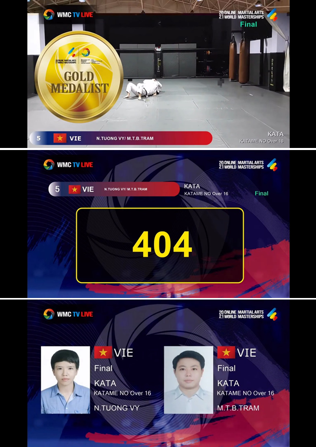 Đoàn võ thuật Việt Nam đại thắng giải đấu võ trực tuyến  - Ảnh 1.