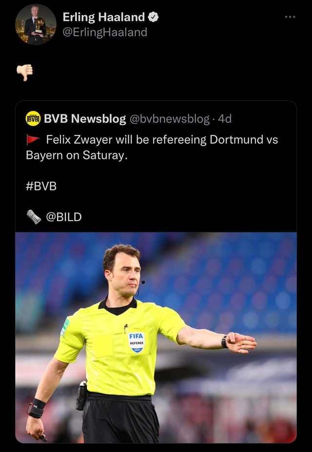 Haaland cay cú với trọng tài sau khi Dortmund để thua Bayern - Ảnh 1.